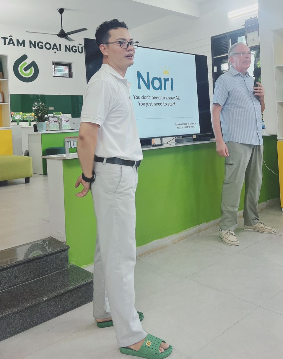 Presentation and discussion at the front of the room